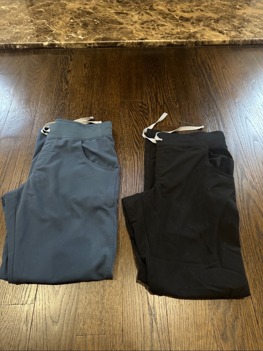 Lot of 2 figs scrubs pants blue and black